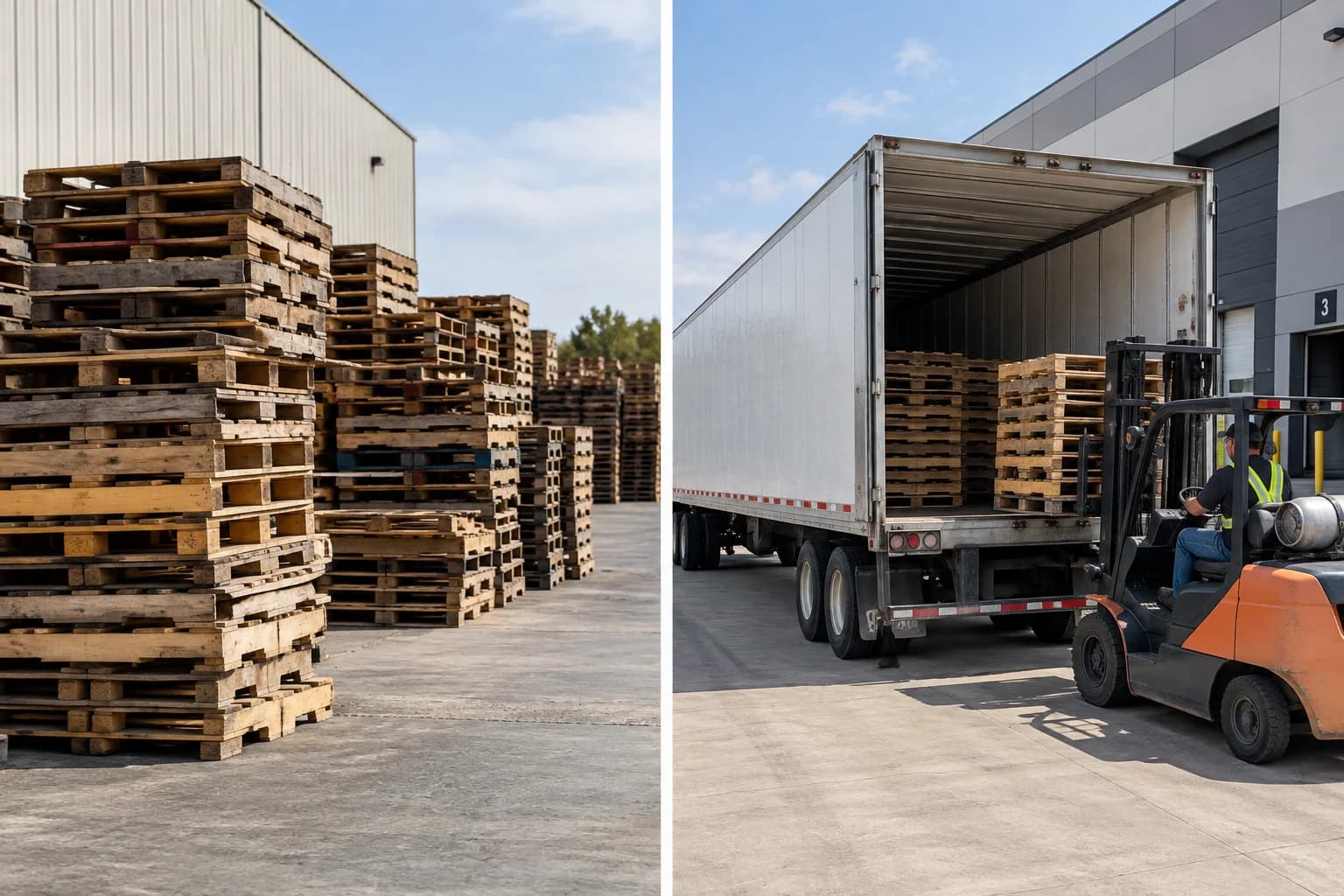 workflow example of pallet recycling