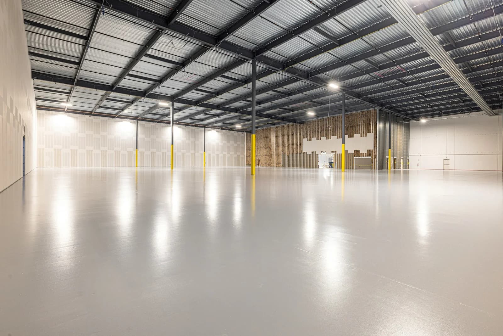 Empty warehouse grand opening
