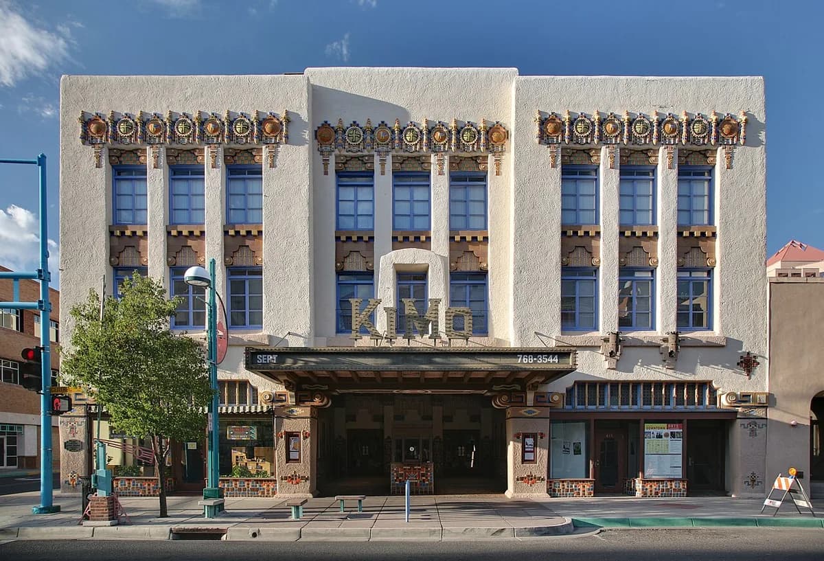 KiMo Theatre Pueblo Deco landmark downtown in Albuquerque, New Mexico