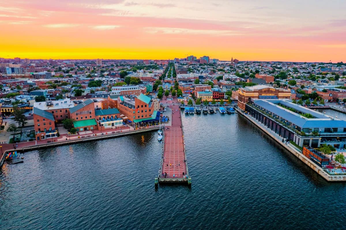 Cityscape of Baltimore, Maryland
