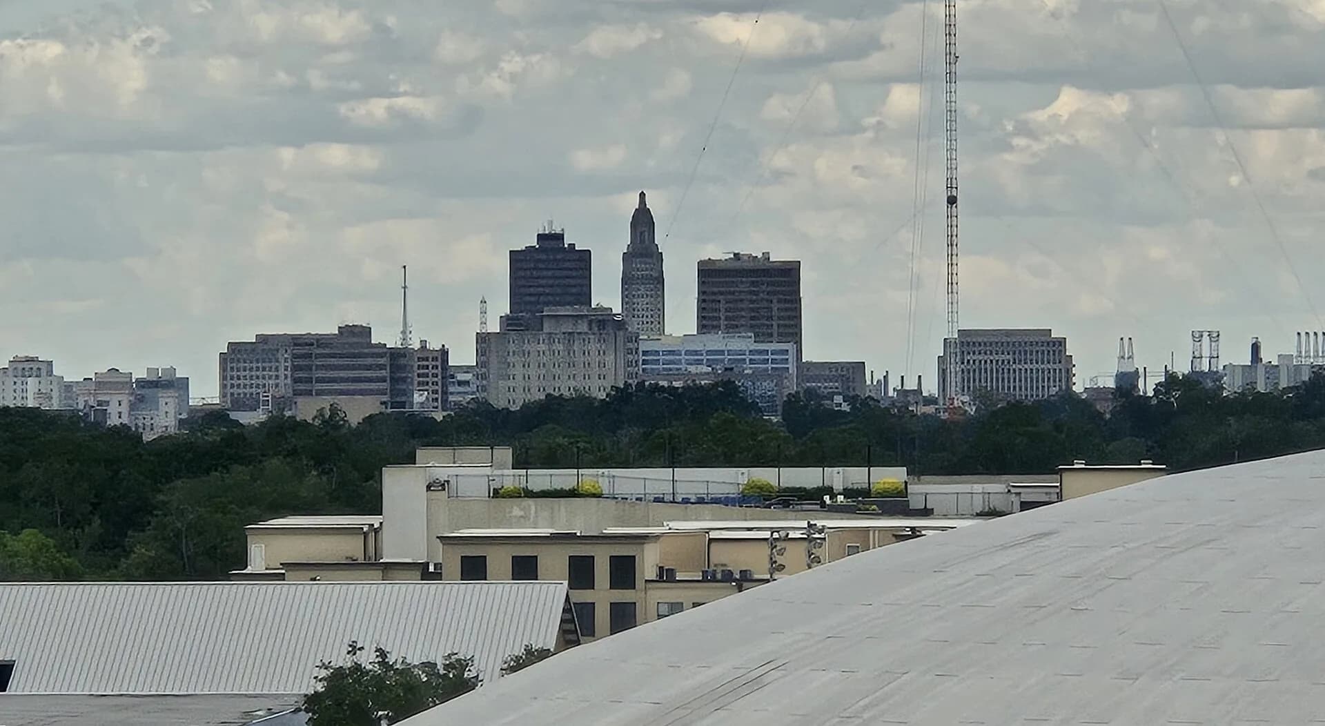 Downtown skyline with State Capitol in Baton Rouge, Louisiana