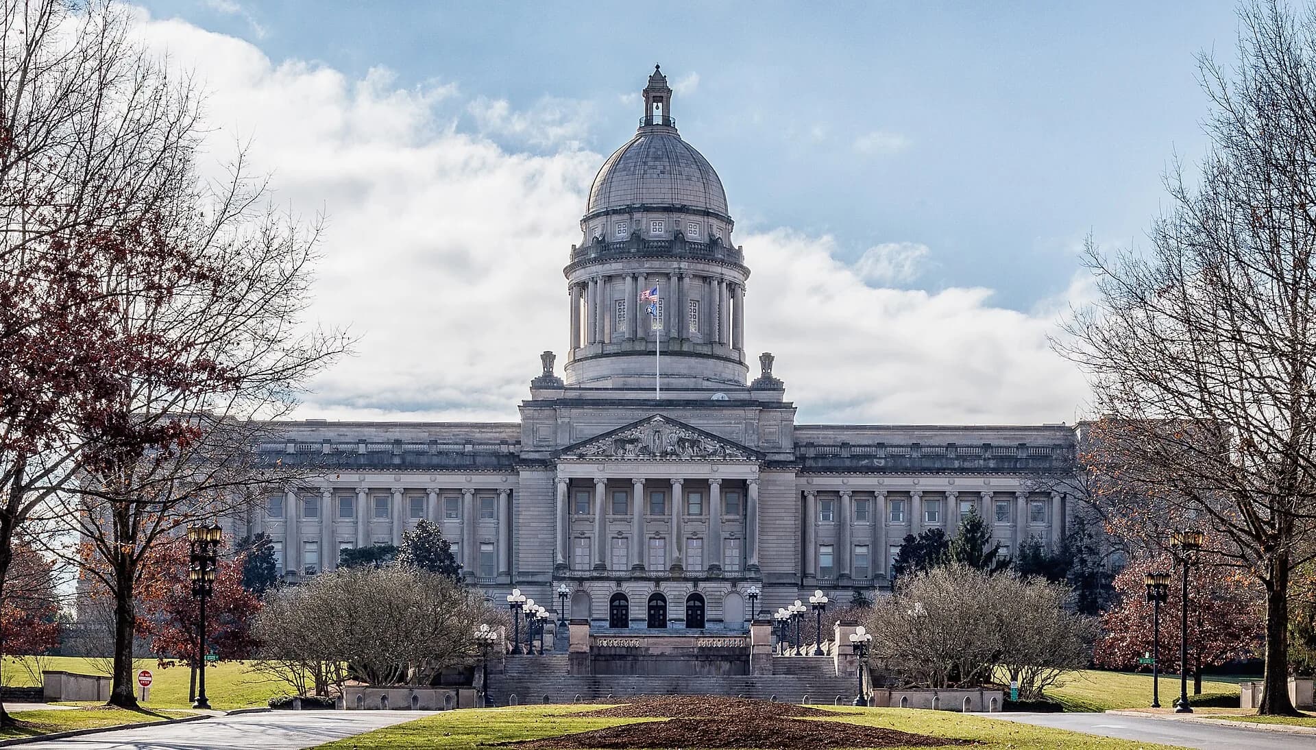 Kentucky State Capitol, wide view in Frankfort, Kentucky