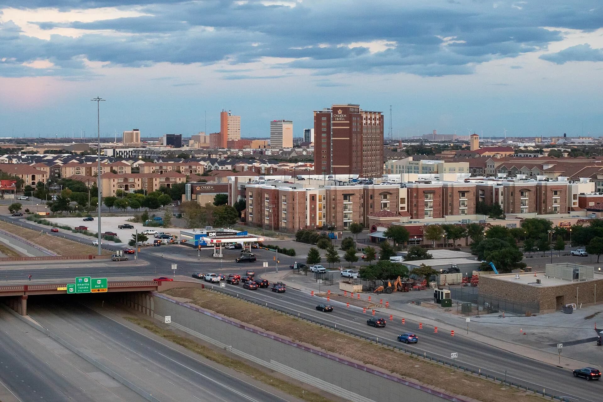 Downtown skyline view in Lubbock, Texas