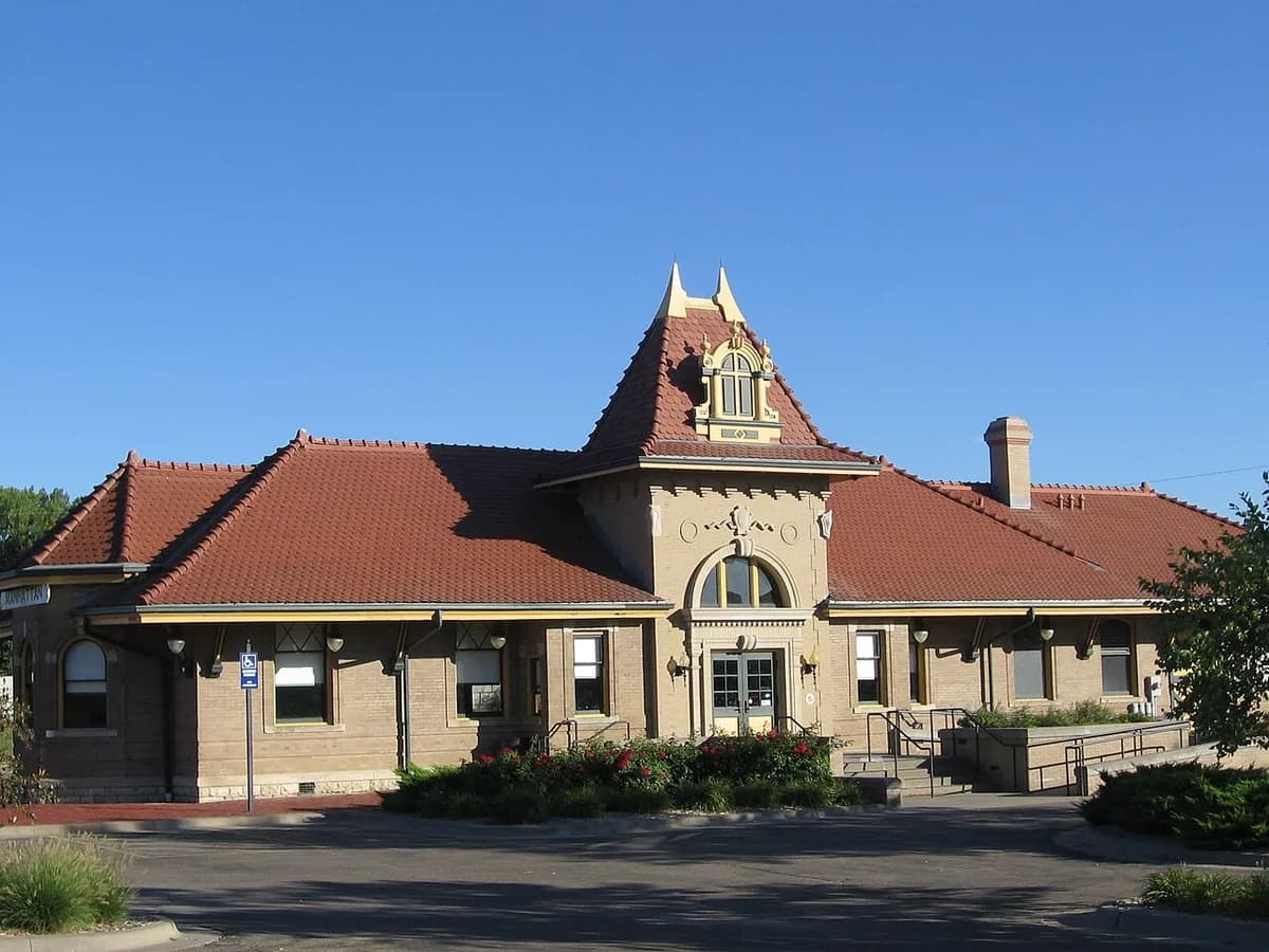 Historic Union Pacific depot in Manhattan, Kansas