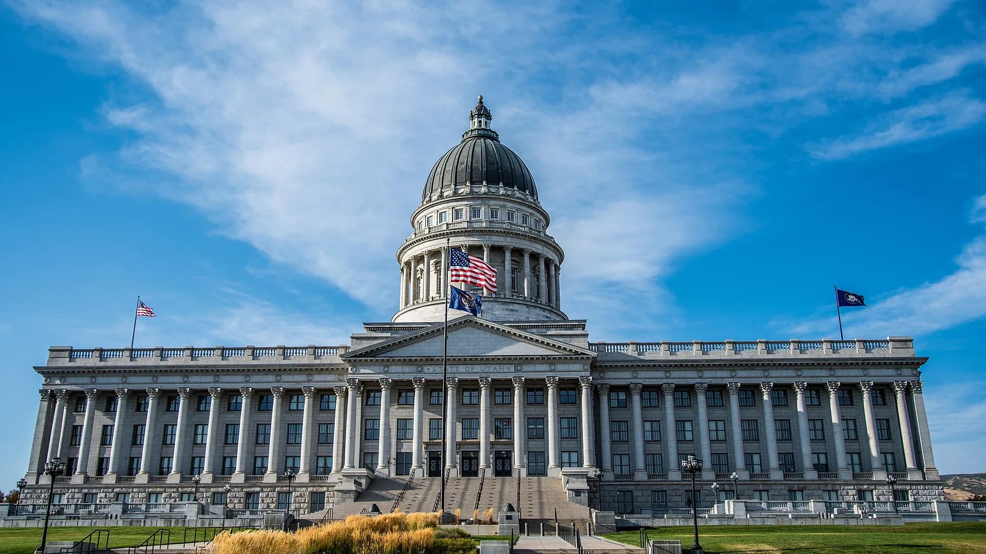 Utah State Capitol wide view in Salt Lake City, Utah