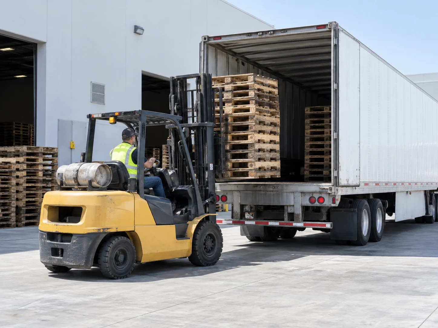 drop trailer pallet recycling example image