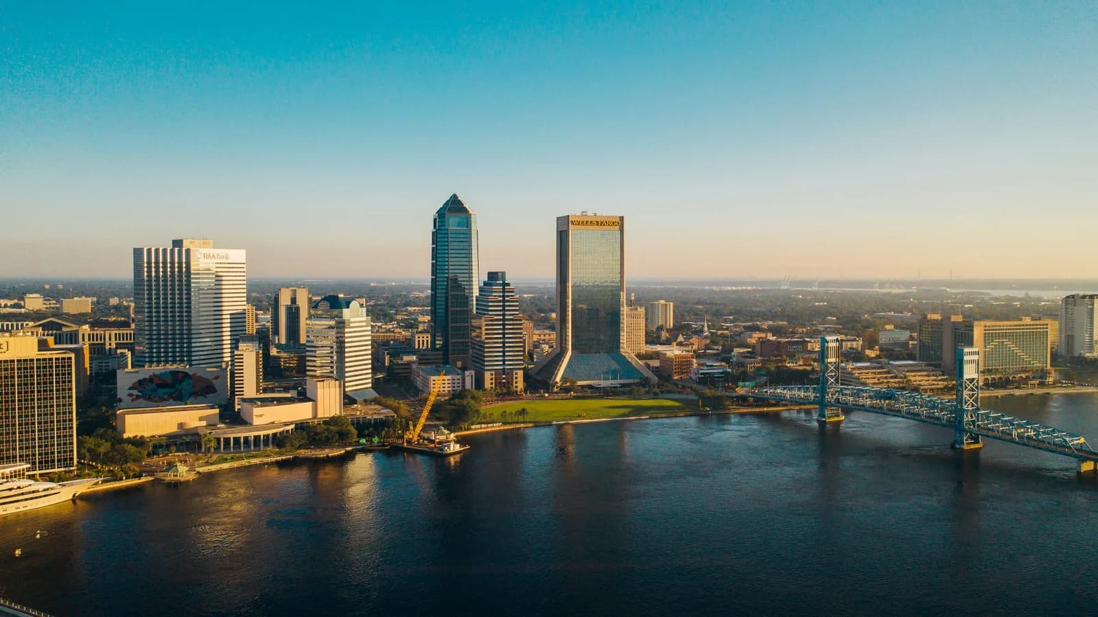 Aerial view of downtown jacksonville